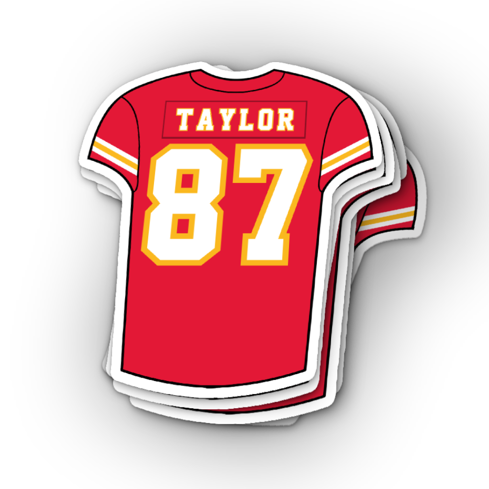 Travis Kelce, Taylor Swift Inspired Jersey Sticker