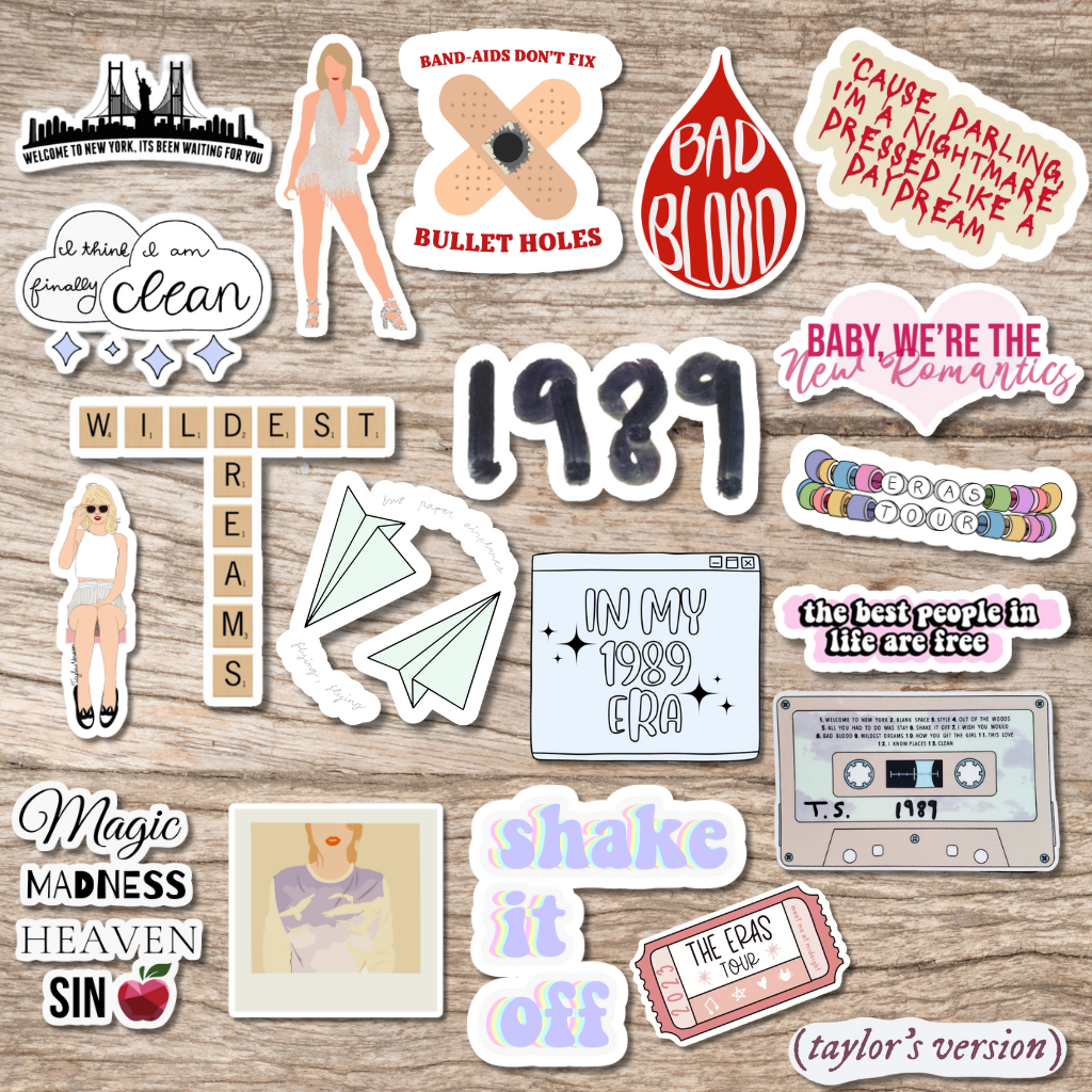 20 Pack Taylor Swift Inspired Stickers