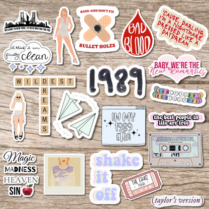 20 Pack Taylor Swift Inspired Stickers